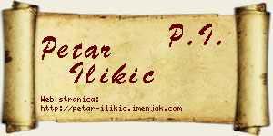 Petar Ilikić vizit kartica